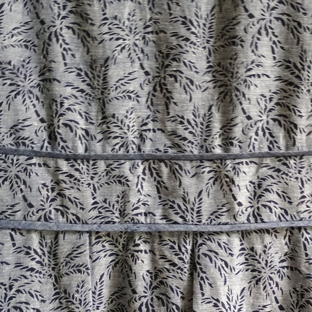 J.Crew Women's Palm Jacquard Drop Waist Dress Size 10 Linen Academia - Picture 8 of 16